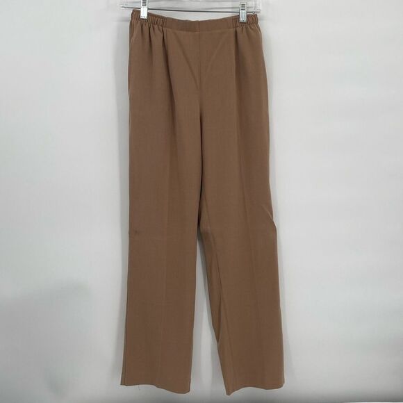 Draper's and Damon's Petites Brown Elastic Waist Straight Leg PS Petite Small - Picture 1 of 9